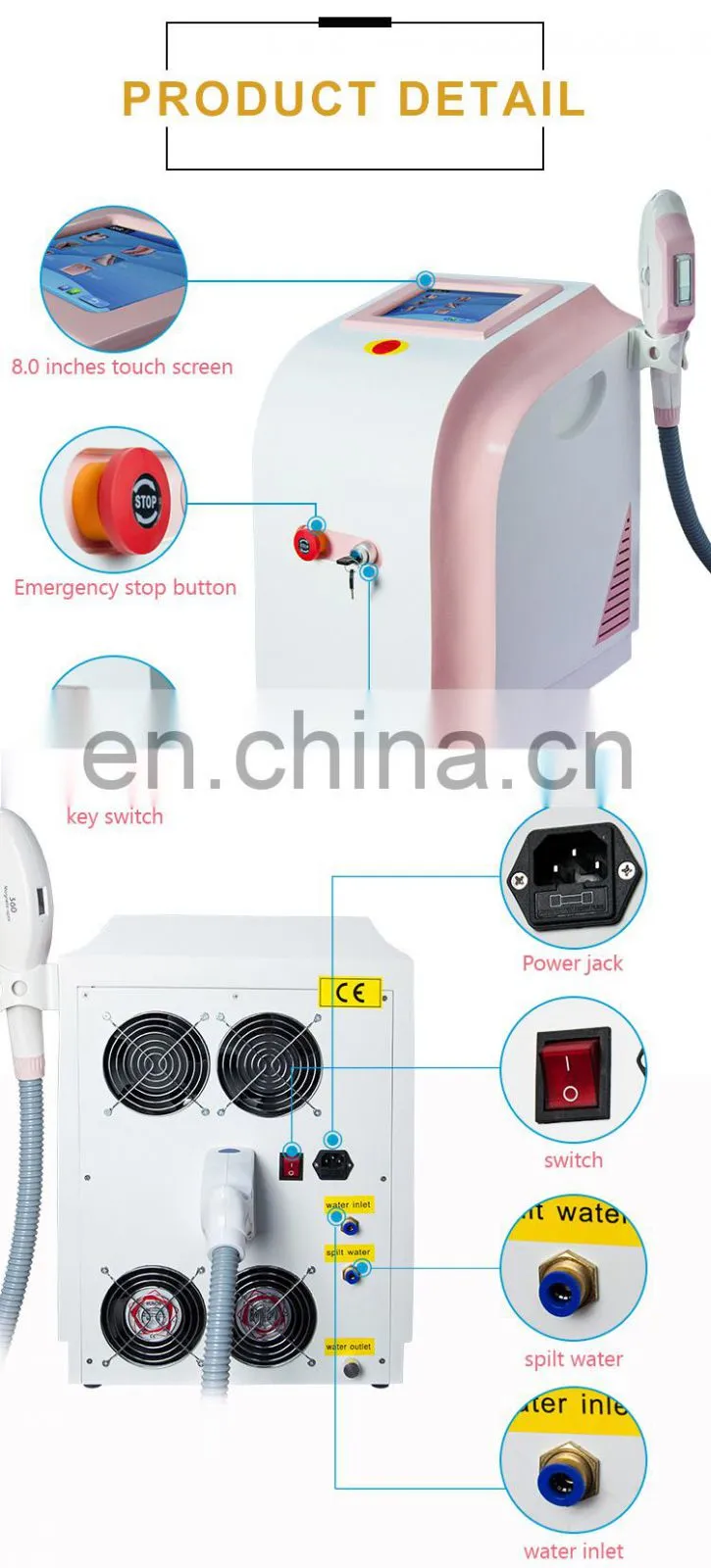 CE approved multifunctional portable elight/ipl hair removal with competitive price