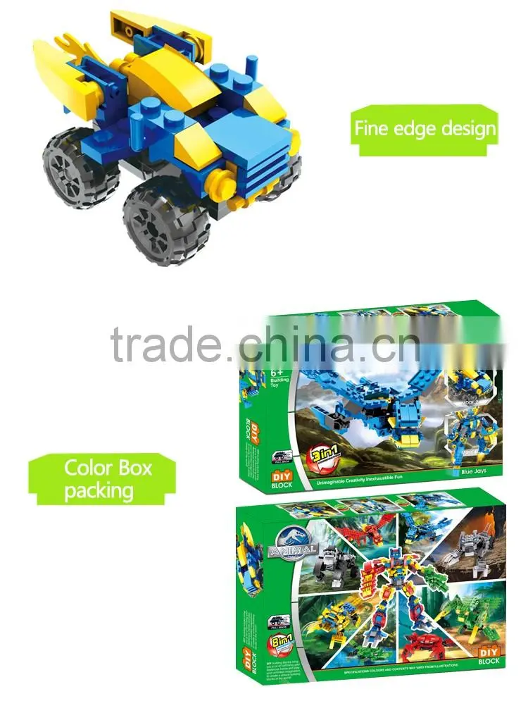 High quality deformation warriors blue bird blocks building toys from China