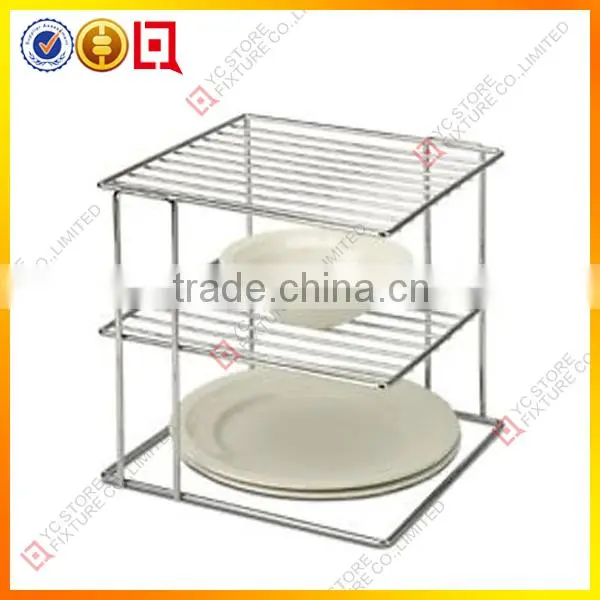 Multilevel dish rack for cabinets/dish shelf rack