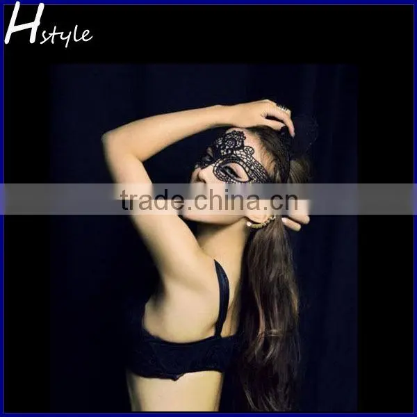 black cat party mask magnetic glittering plastic face mask SC133