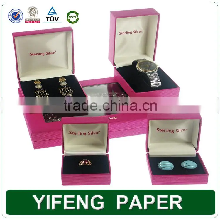 Custom cheap hot sale logo printing crystal jewelry gift box set