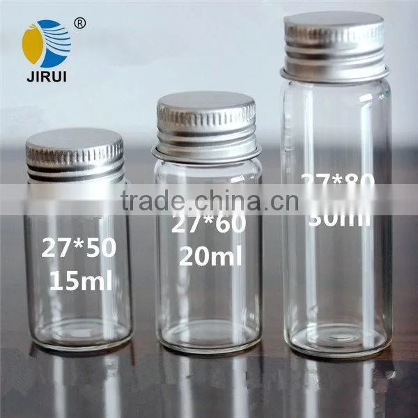 Clear Glass Tubular Vials With Caps ;small mini chemical glass bottle