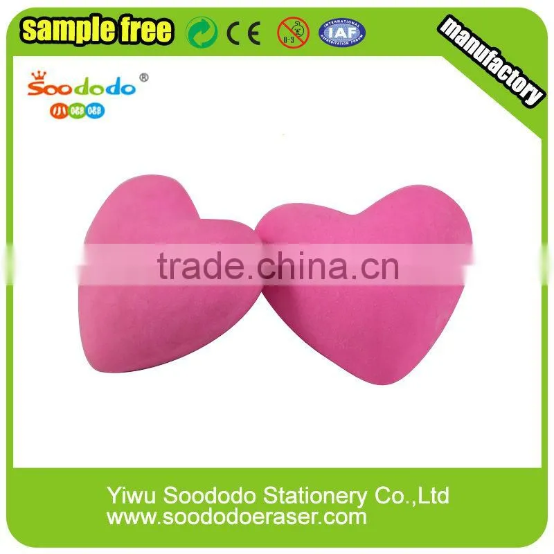 Fancy Colorful Valentine Gift Rubber Shaped Eraser