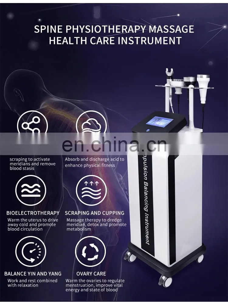 5 IN 1 Spine Physiotherapy Massage Health Care Instrument Vacuum Pressotherapy Lymph Drainage Magnetic Vibration Massage Machine