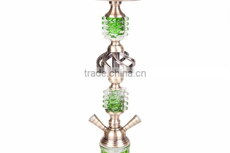 New design JYH04 green glass hookah shisha