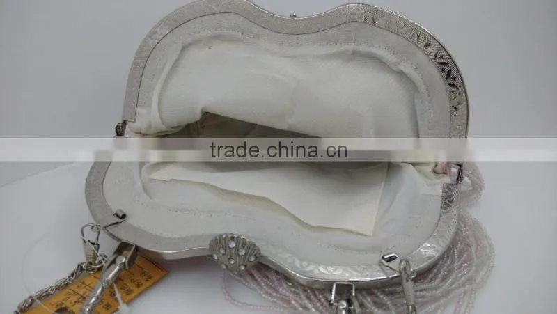 High quality Beaded with Metal Frame Luxury Evening Party Clutch Bag With Chain Wedding Evening Party Clutch Bag Purse