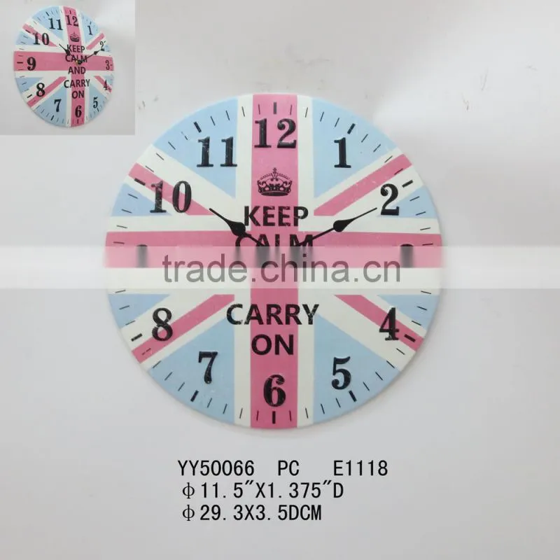 paris tower round metal wall clock, hang clock