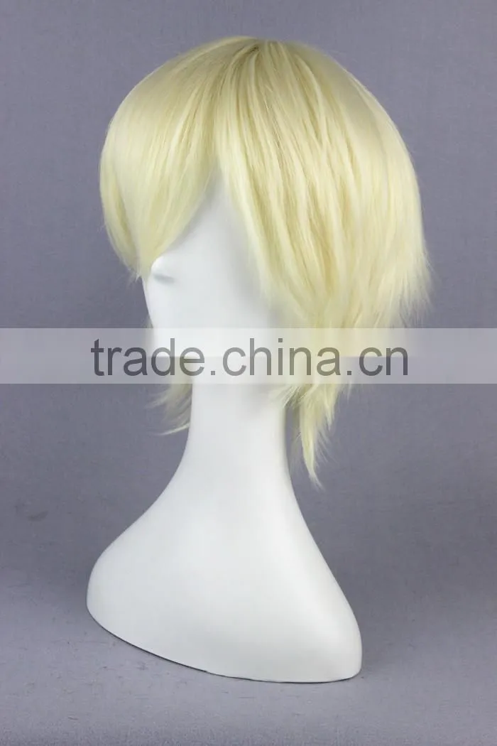 High Quality 35cm Short Straight Synthetic Anime Wig Cosplay Hair Wig Party Wig