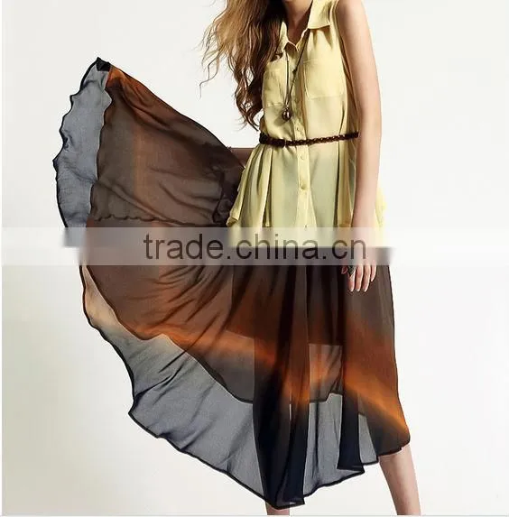 2013 fashion hot selling girls chiffon long skirt