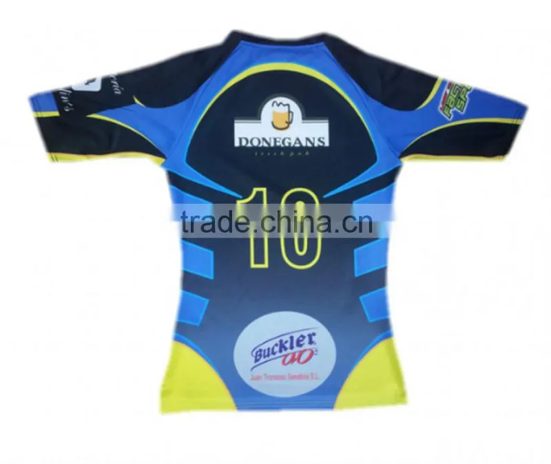 Hot selling youth dye sublimated rugby singlets