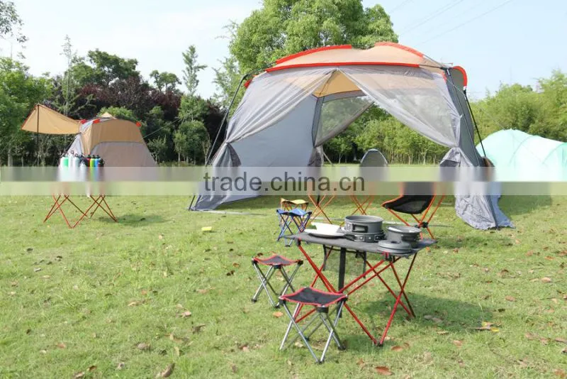 Heavy duty silver aluminium foldable camping table