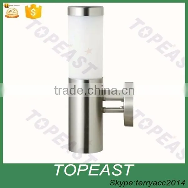 Solar Powered LED Wall Path Wall Light Stainless Steel Sensor Motion Lamp