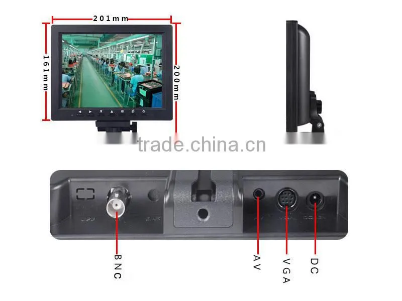 DTK-0808C BNC Input 8 Inch VGA Monitor