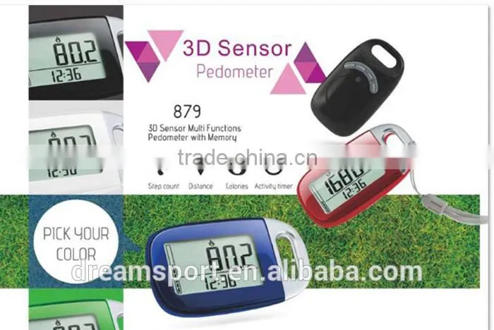 New 2016 3D Walking Pedometer Activity Tracker Multi-colors Monitor Daily Step Count, Distance Travelled (miles or km)