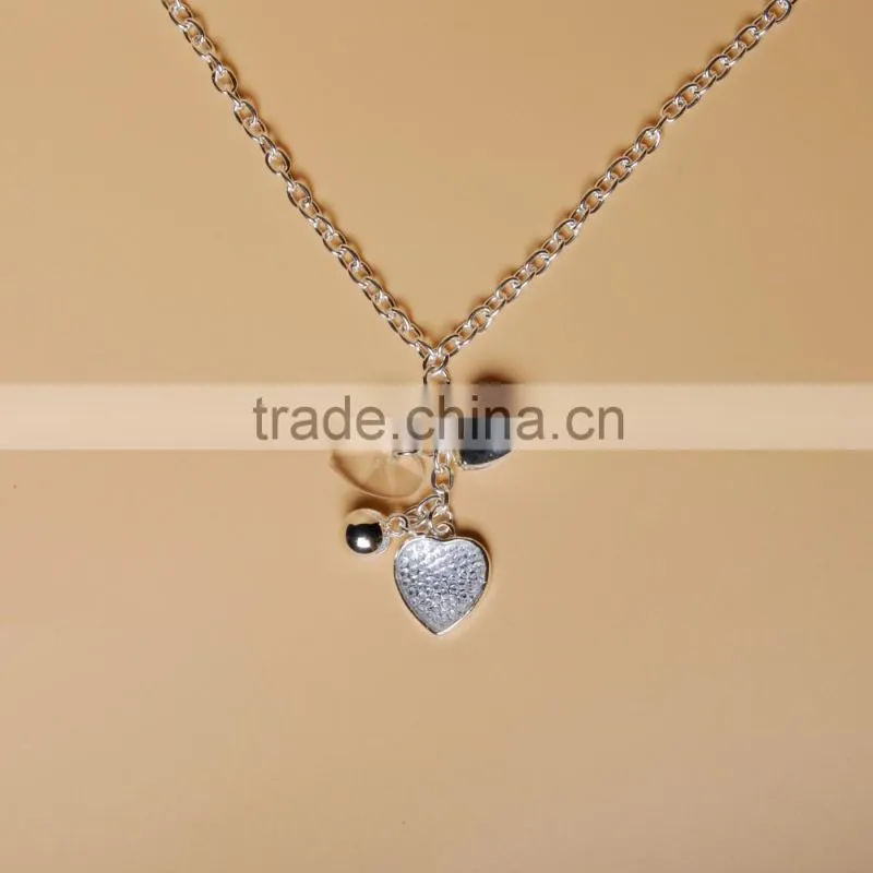 charming women heart shape pendant necklace wedding anniversary engagement gift party alloy plated chain neckline for dress
