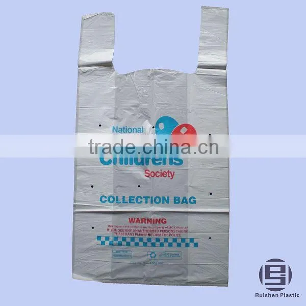 UK Market LDPE Material Fire Fighters Printed Charity Bags