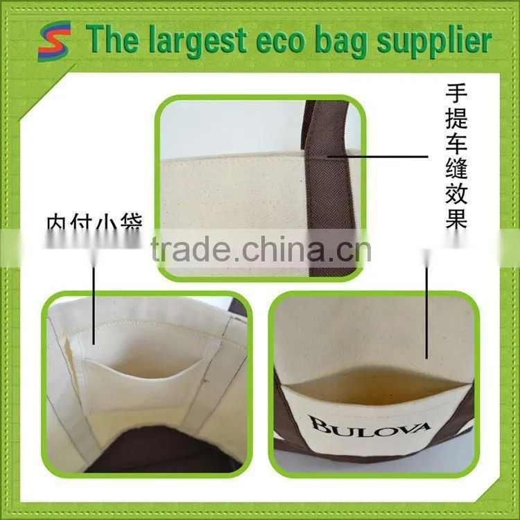 standard size canvas tote bag shopping bag cotton