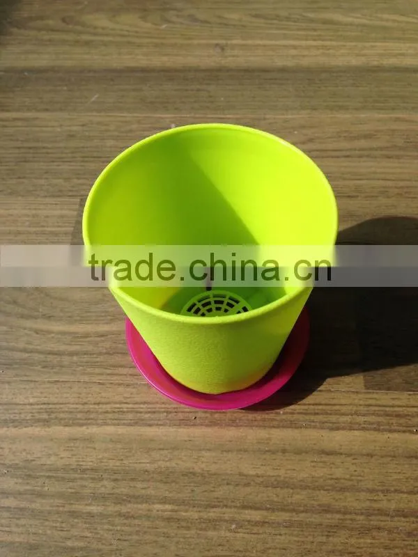 desktop plastic flower pot PP injection moulding plastic plant pot