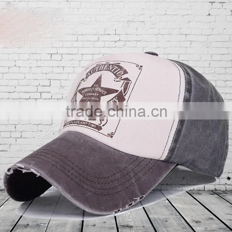 Wholesales custom cotton distressed washed baseball cap