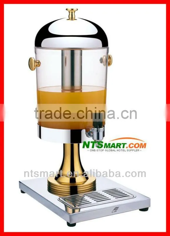 Gilded juice dispenser with Roman column design