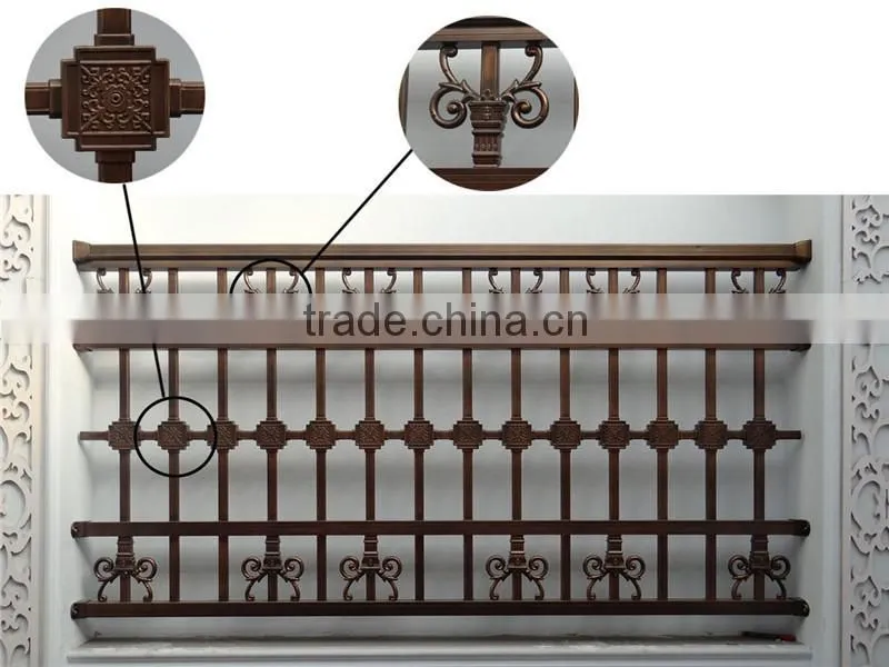 YT-003 2014 Top-selling modern wrought iron/metal/steel balcony railing designs