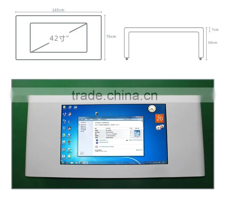 42 inch coffee table style touch screen with wifi led advertising player