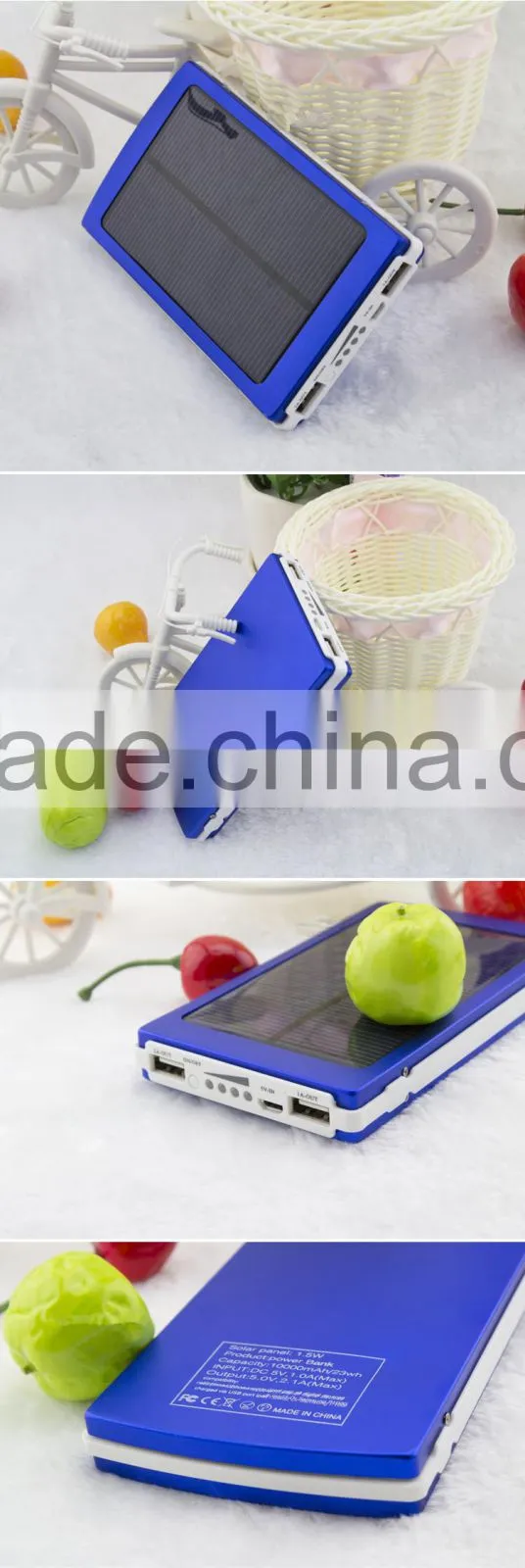 Solar Power Bank Charger Waterproof Solar Mobile Charger For for Cell Phone XH-SR