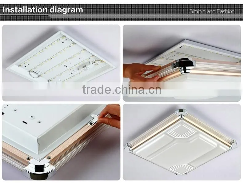 2016 new design led kitchen ceiling lights 520X520mm 30X2W
