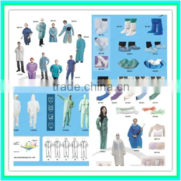 Anti Bacterial White Medical Lab Coat for Hospital