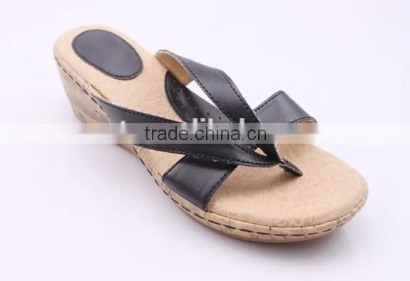 Wholesale 2014 Fashion Flip flop slipper shoes Lady Wedge Slipper