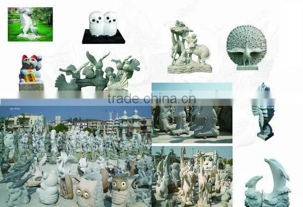 yellow granite horse sculpture