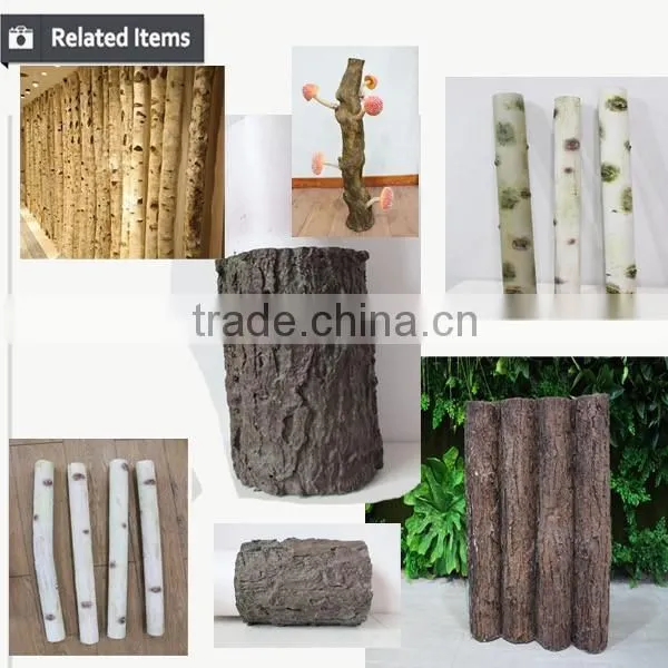 Ornamental artificial wood birch logs