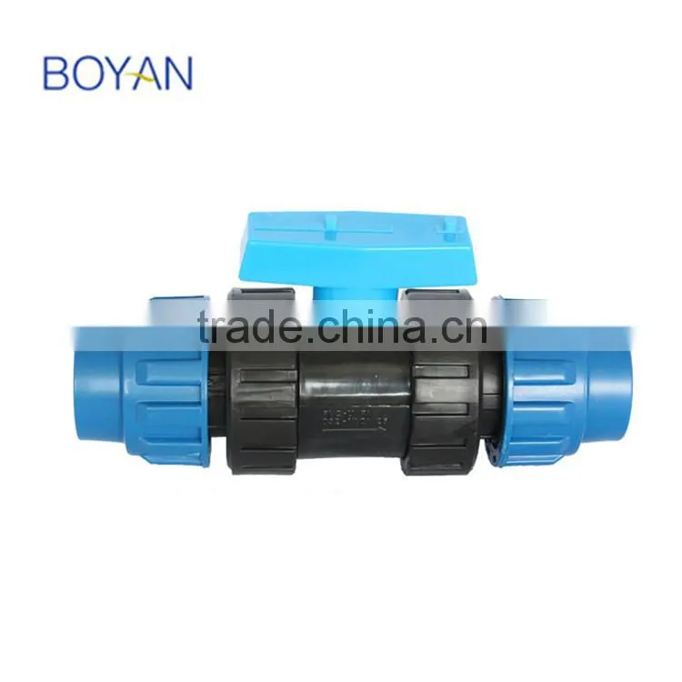 China Supplier plastic ball valve double true union compression fitting ball valve