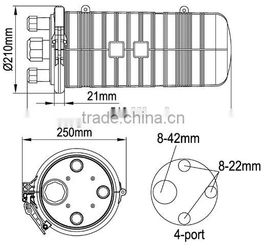GJS-8003 FTTH Fiber Optic Splice Closures