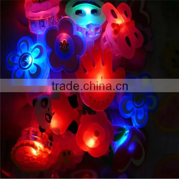 colorful plastic led ring custom party finger led light