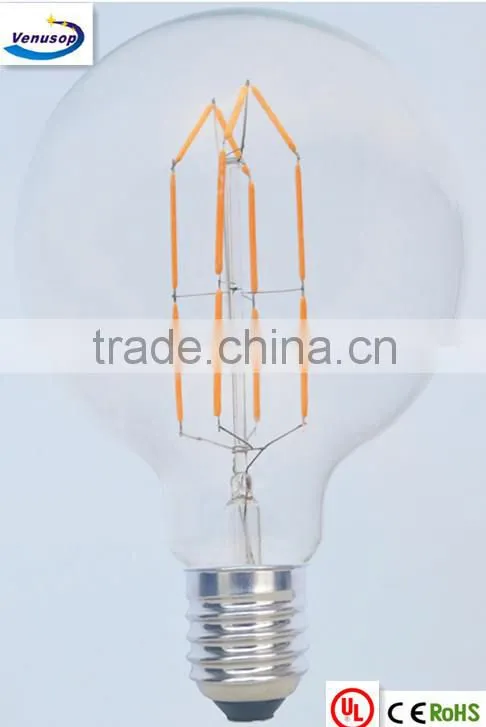 big vintage G125 4w 6w 8w led filament bulb E27 decorative light b22 240v 110v