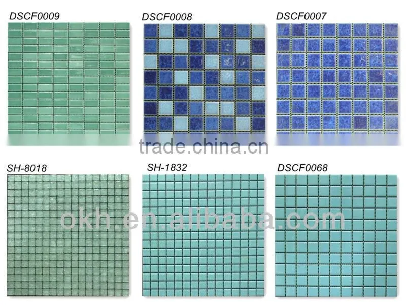 Blue color mosaic tile