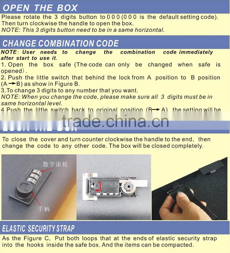 Wholesale - MC500 microault combination small car gun pistol portable security storage steel safe box (Ipad box),file safe