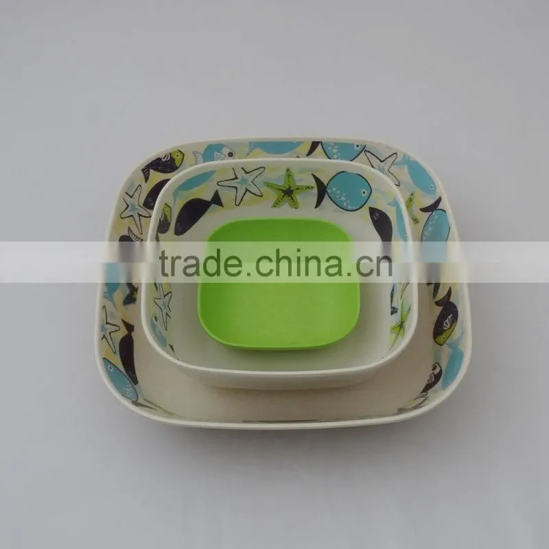 Eco-Friendly Bamboo fiber Square Bowl