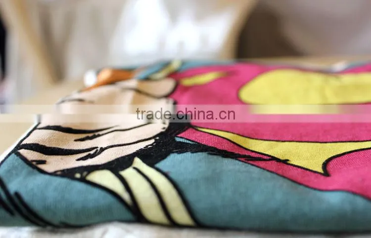 Women's new superman couples with round collar short sleeve of wholesale fashion printing women slim t-shirt