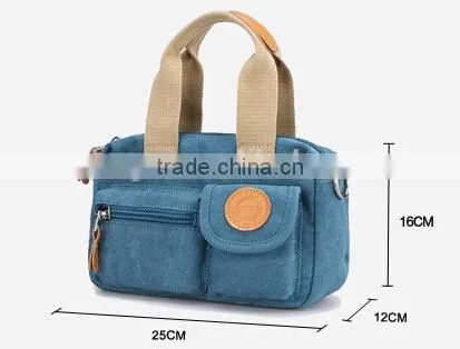 2015 new product canvas ladies handbag manufacturers