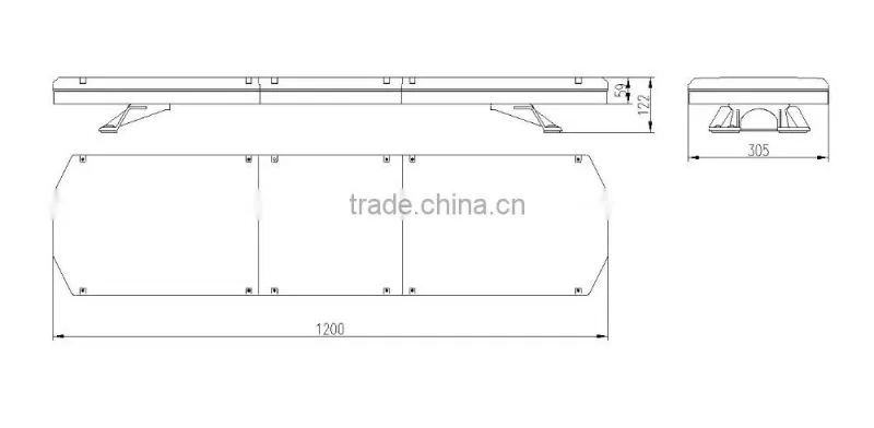 lightbar wholesale DC12V vehicle use safety warning lightbar TD-3206