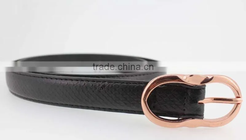 2015 New Design women accessories pu belt with black leather for jeans in YiWu