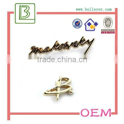 metal plates brand logos for handbag