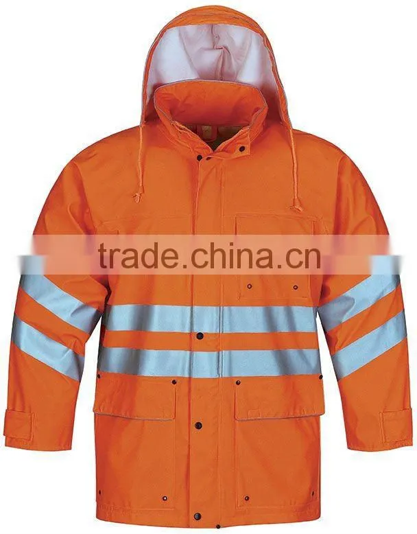 WHOLESALE HI VIZ HOODED RAINWEAR