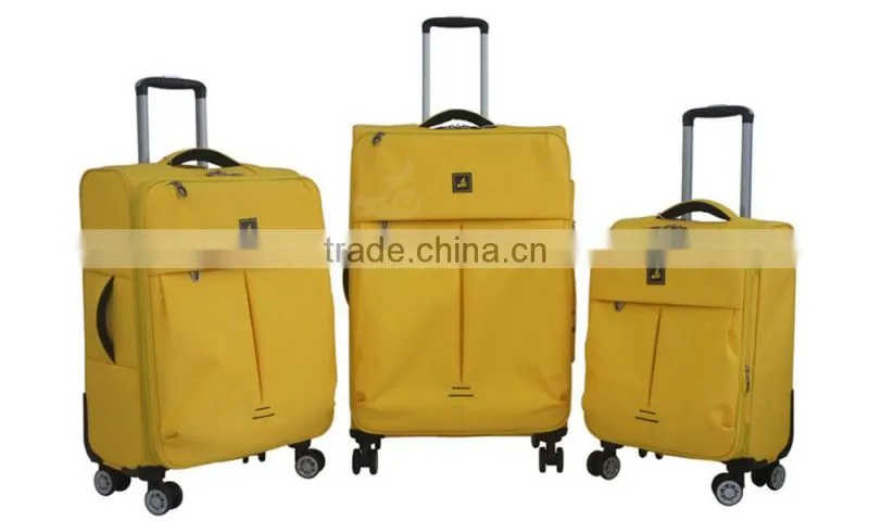 Promotional high quality hot selling nylon fabric trolley luggage
