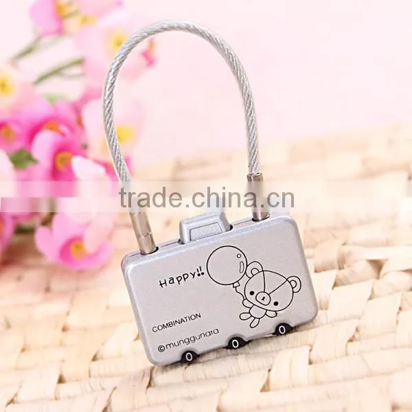 Hot sale high quality lock wire cable lock luggage digital cable lock for christmas gifts