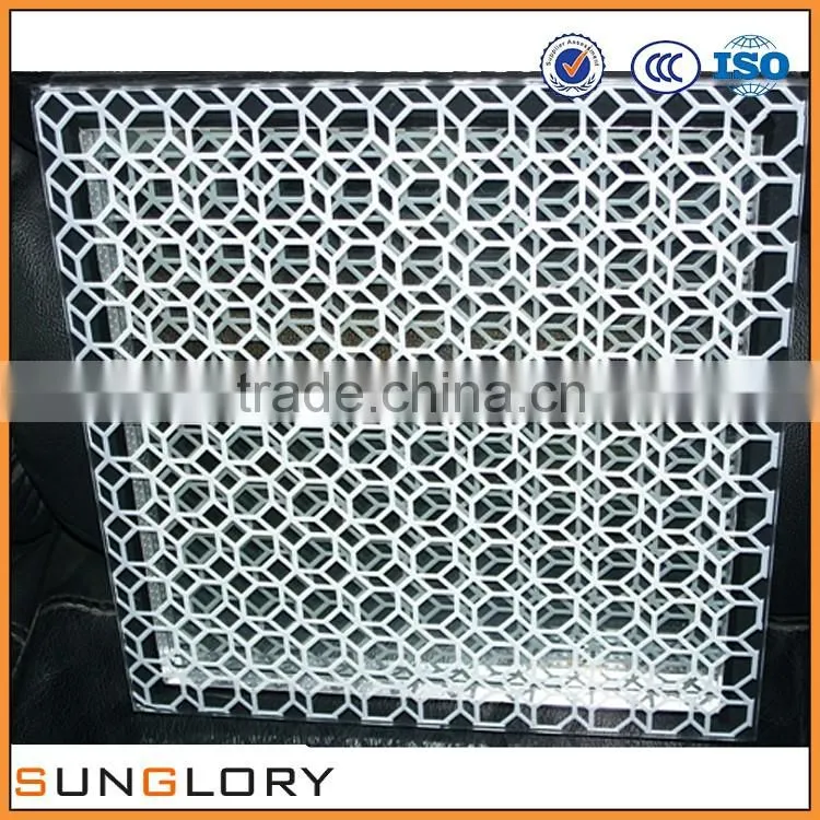 silk screen printing glass , wall decorative glass printed glass