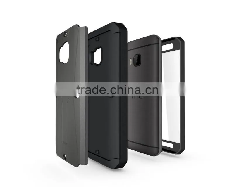 3 in 1 hybrid defender combo case for with Stand for HTC ONE M9