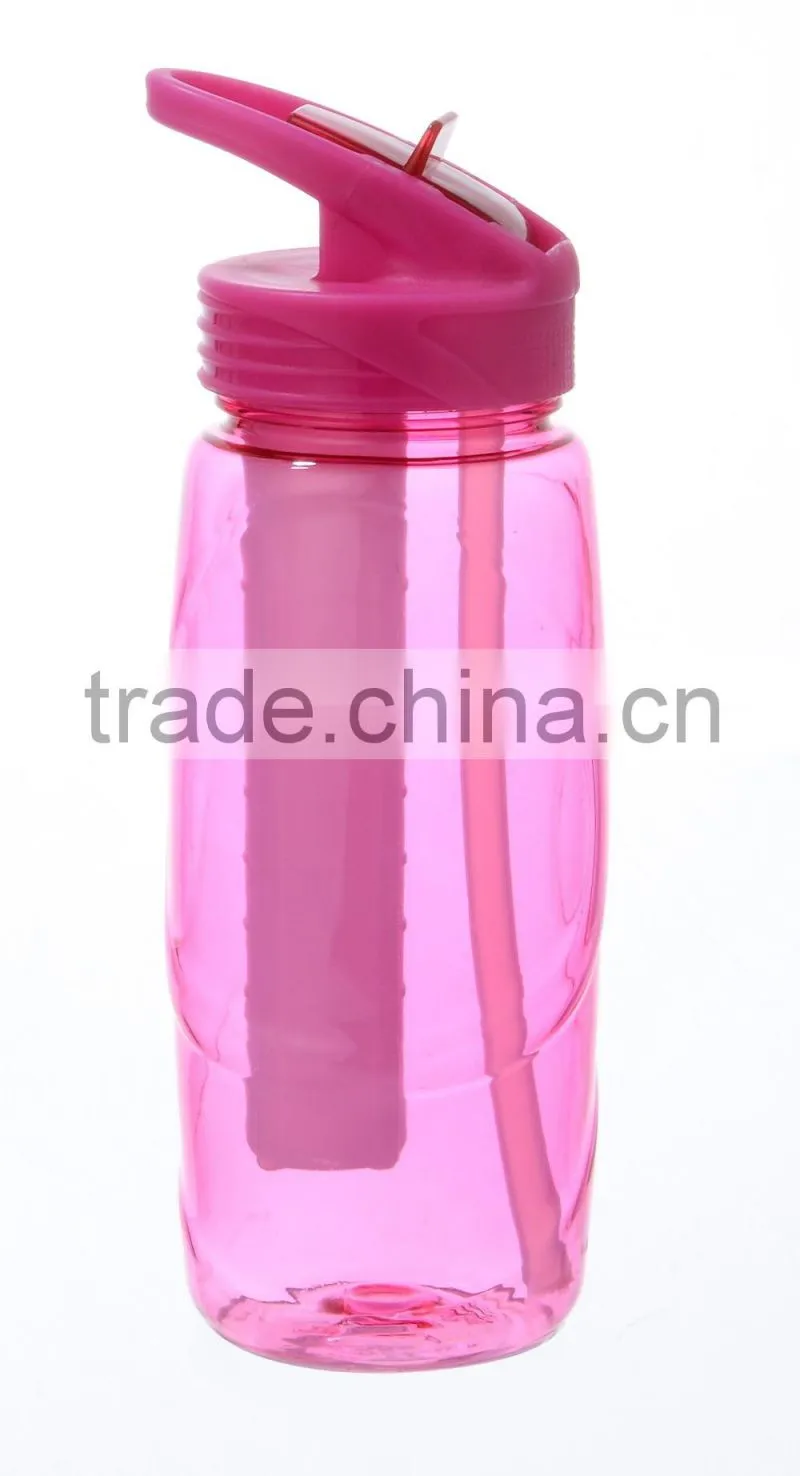 sipper with filter ice tube water bottle
